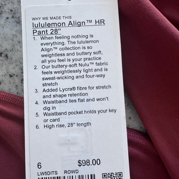 Lululemon Align High Rise - Picture 3 of 3